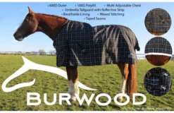 Burwood 100g Turnout Rug Black/Grey/White