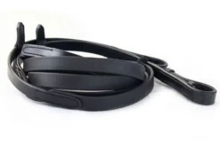KM Elite Biothane Leather Reins Black 54