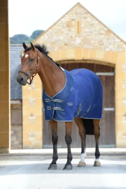 Weatherbeeta Fleece Cooler Standard Neck Dark Blue/Grey/White