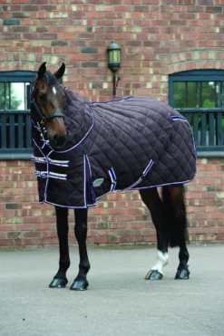 Weatherbeeta Comfitec 1000D Diamond Quilt Detatch-A-Neck Heavy Charcoal/Blue/White