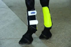 Weatherbeeta Reflective Single Lock Brushing Boots Yellow/Silver