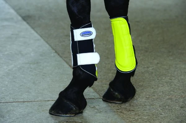 Weatherbeeta Reflective Single Lock Brushing Boots Yellow/Silver 1 Weatherbeeta Reflective Single Lock Brushing Boots Yellow/Silver