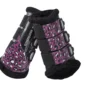 Weatherbeeta Leopard Brushing Boots Pink Leopard Print