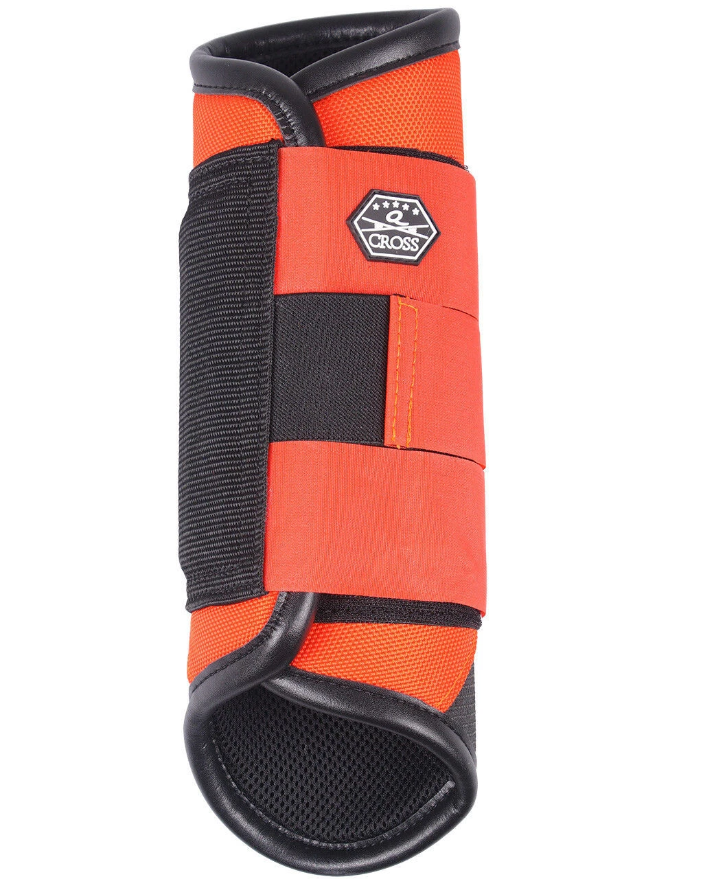 QHP Eventing Boots Hind Leg Technical Orange 1 QHP Eventing Boots Hind Leg Technical Orange