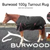 Burwood 100g Turnout Rug Black/Burgundy