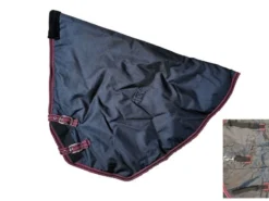 Burwood 100g Turnout Neck Cover Black/Burgundy