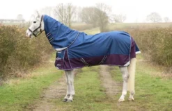 DefenceX System 0g Turnout Rug With Detachable Neck Cover Navy/Purple