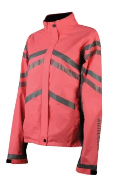 Weatherbeeta Childs Reflective Lightweight Waterproof Jacket Hi Vis Pink