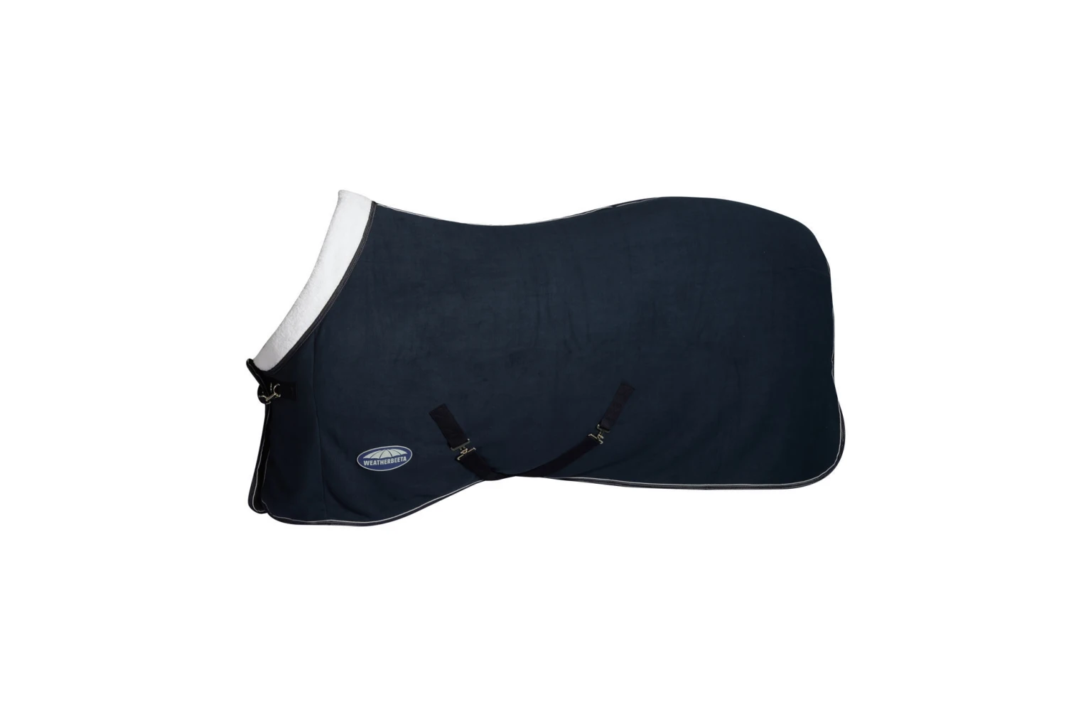 Weatherbeeta Sherpa Fleece Cooler Standard Neck Dark Blue/White 2 Weatherbeeta Sherpa Fleece Cooler Standard Neck Dark Blue/White - Image 2