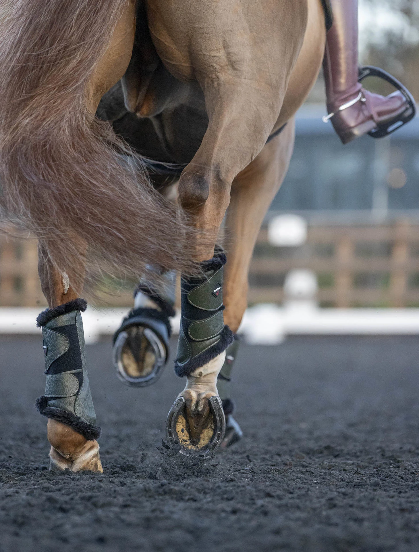 Le Mieux Fleece Lined Brushing Boots Oak 2 Le Mieux Fleece Lined Brushing Boots Oak - Image 2