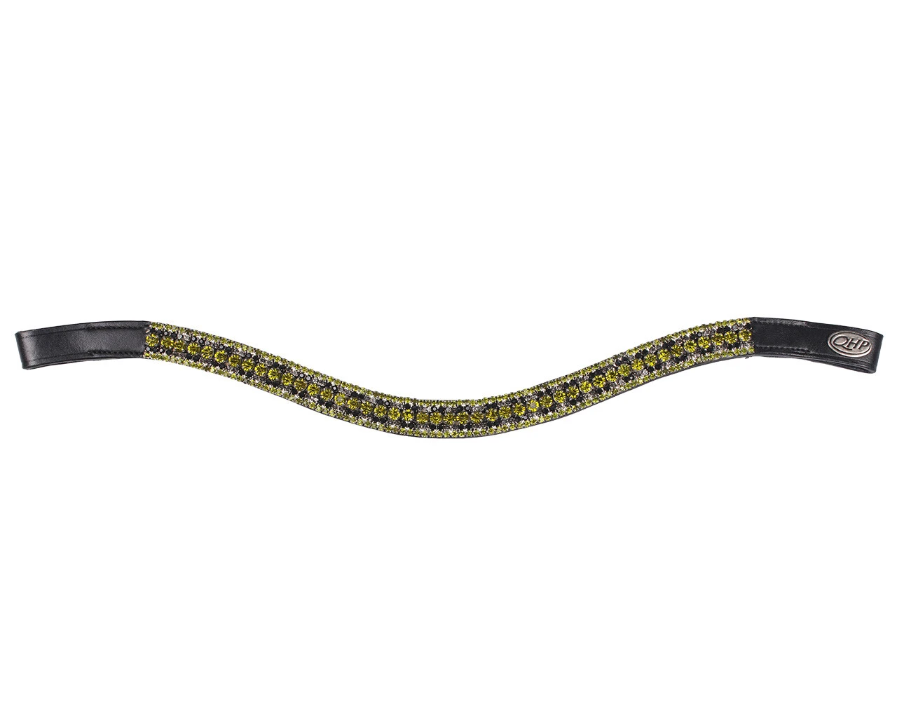 QHP Browband Havana Black/Olive 1 QHP Browband Havana Black/Olive