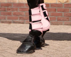 QHP Leg Protection Havana Powder Pink -EquiGlow Shop 0021313 qhp leg protection havana powder pink