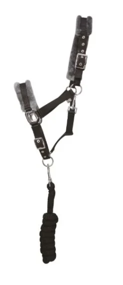 Hy Sport Active Headcollar & Lead Black
