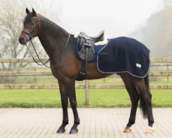 QHP Exercise Rug Wool Quarter Navy
