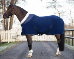 QHP Fleece Rug Gloss Navy