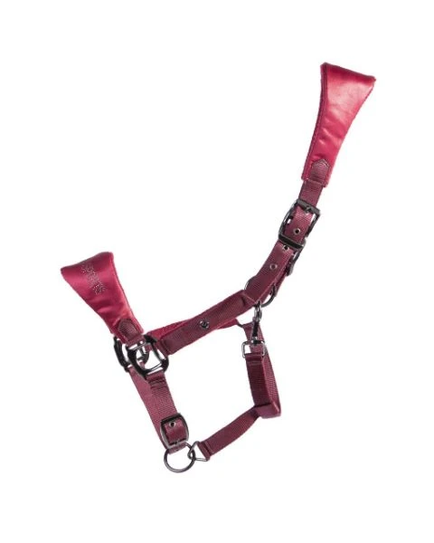 QHP Head Collar Gloss Burgundy 1 QHP Head Collar Gloss Burgundy