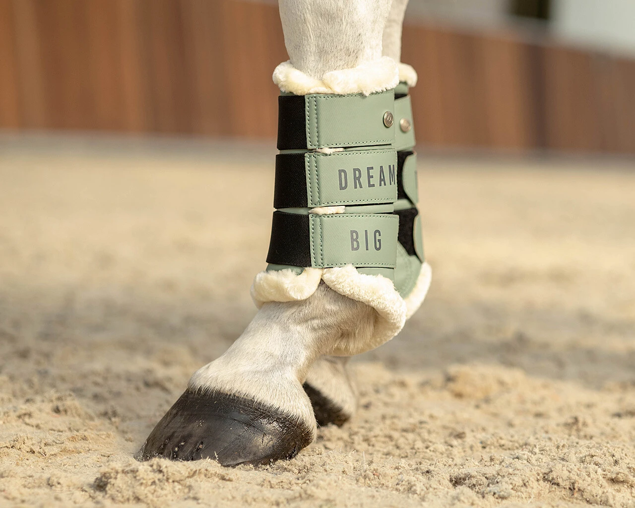 QHP Leg Protection Equestrian Dream Dusty Olive 2 QHP Leg Protection Equestrian Dream Dusty Olive - Image 2