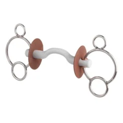Beris 3 Ring Bit Tongue Port Snaffle Hard 140mm