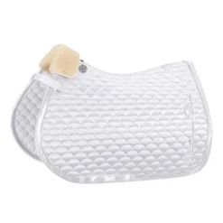 Eskadron Saddle Cloth Satin Cloud Platinum PURE 23 White VS Full