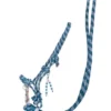 QHP Rope Halter With Reins Thunderbolt Deep Lagoon